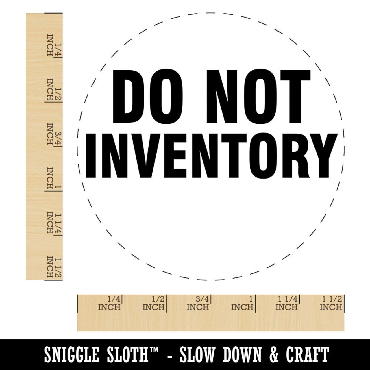 Do Not Inventory Management Manufacturing Label Self-Inking Rubber Stamp for Planners